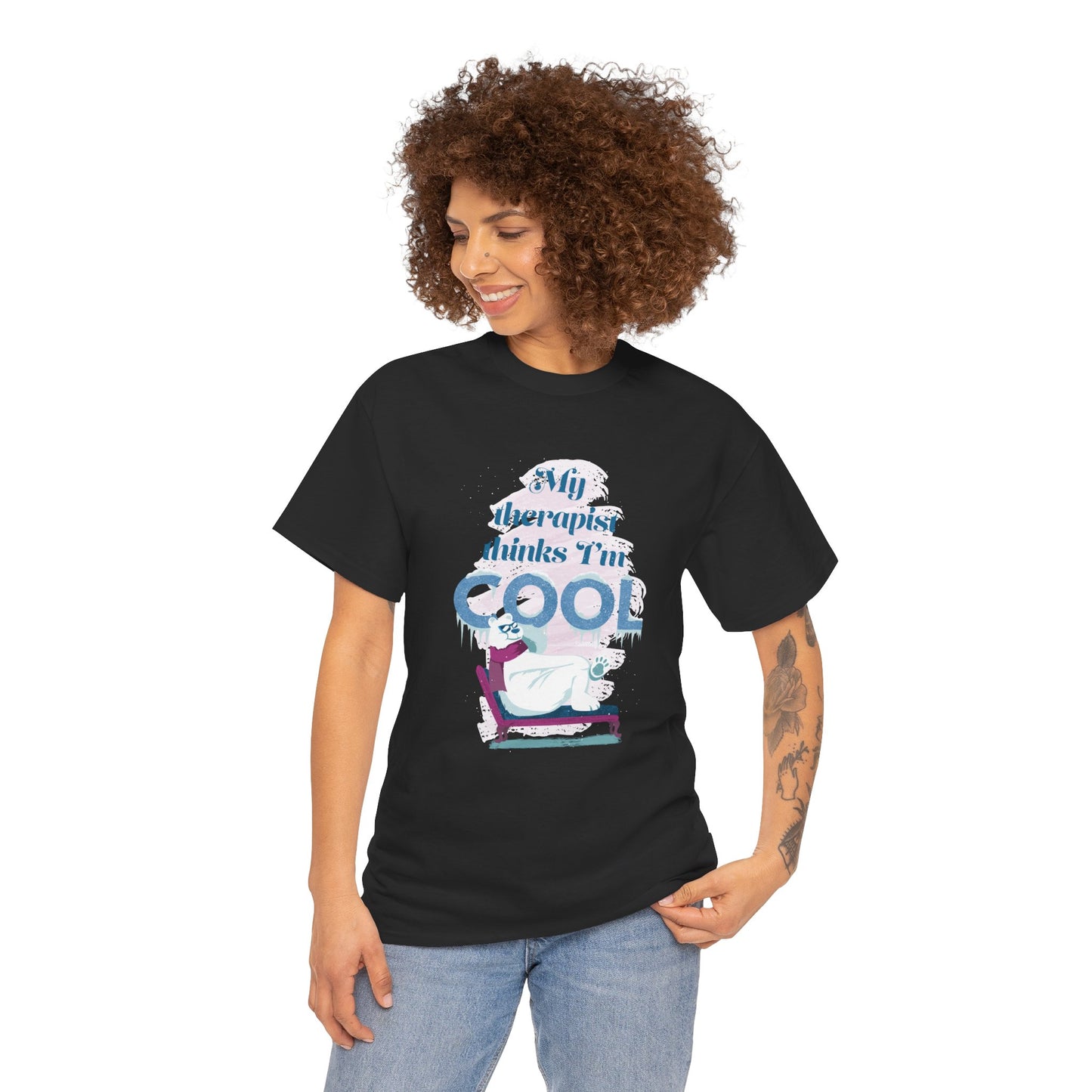 My Therapist Thinks I'm Cool T-shirt, White